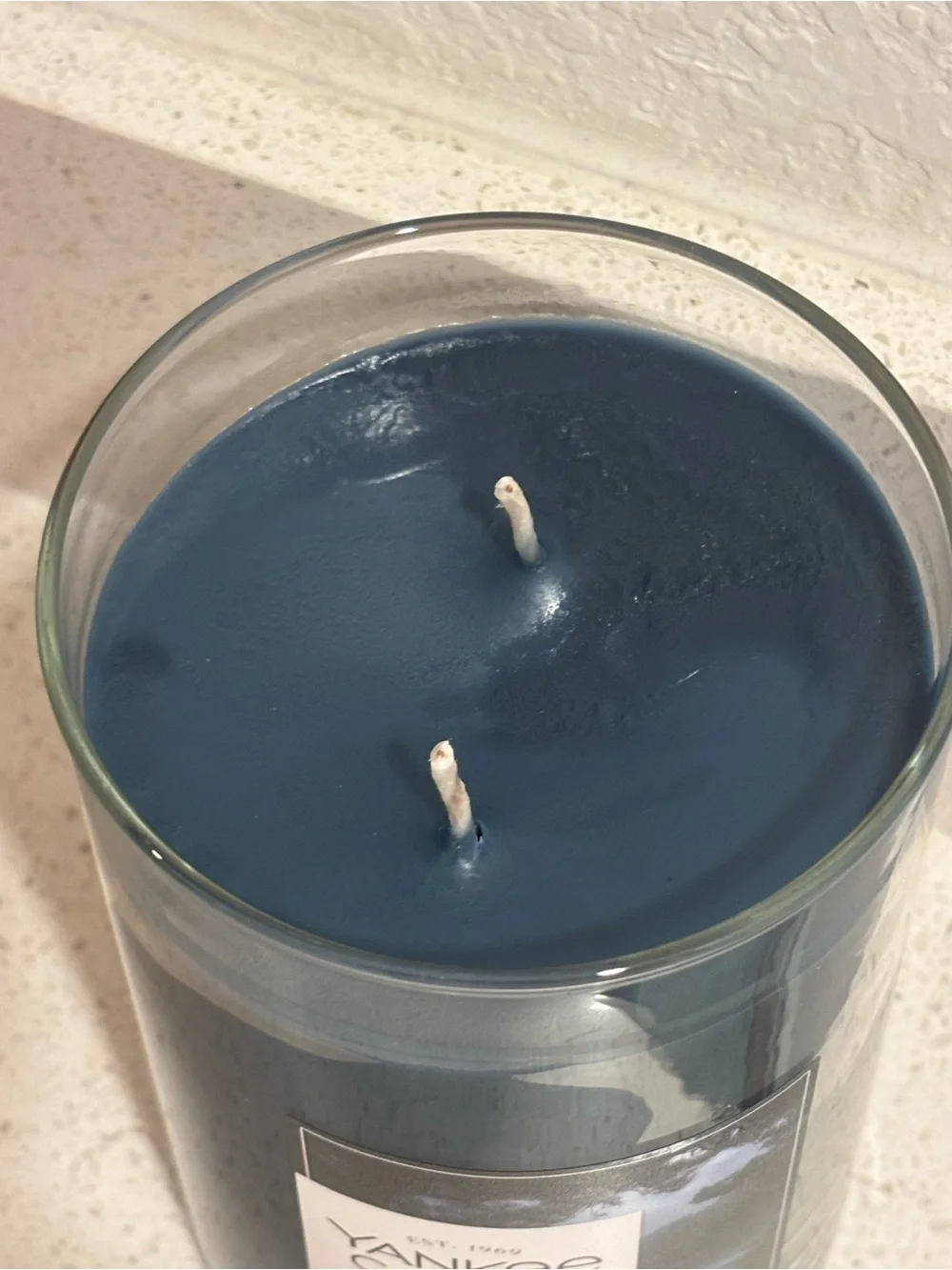 Yankee Candle Bayside Cedar Deep Blue Jar with Silver Lid